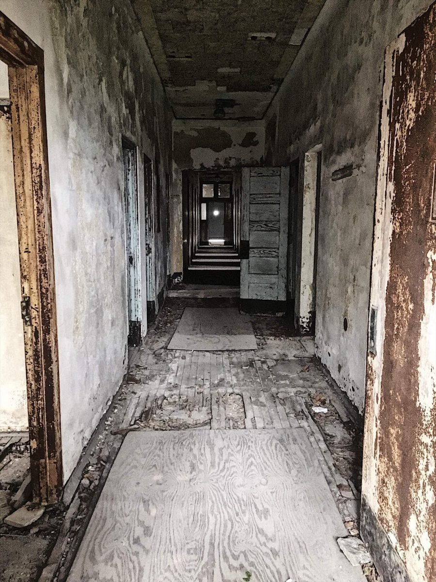 BTSNYC Experiences On Going Abandoned Ellis Island Hospital Tour Corridor