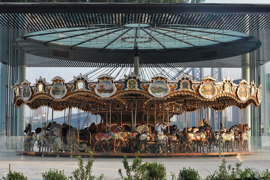 Curiosities City Secrets Janes Carousel Brooklyn Bridge Park by BeHappyNYC