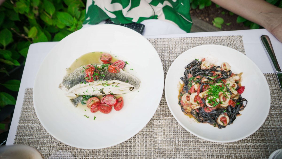 Day Trips and Travel Sag Harbor Dopo La Spiaggia Italian Restaurant Tagliolini Branzino