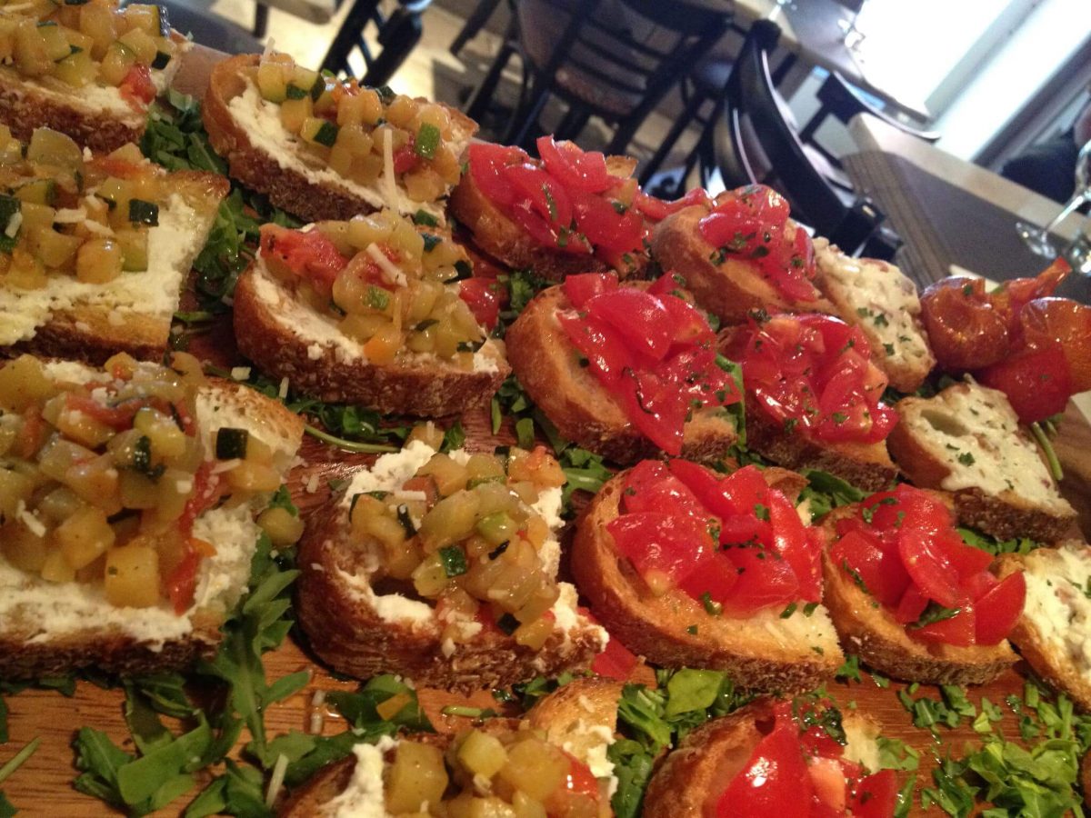 Dining Piccola Cucina Italian Restaurant SoHo Bruschetta