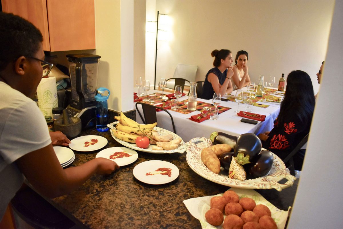 Events On Going Your Friends Kitchen NYC Dining Experience Prepping