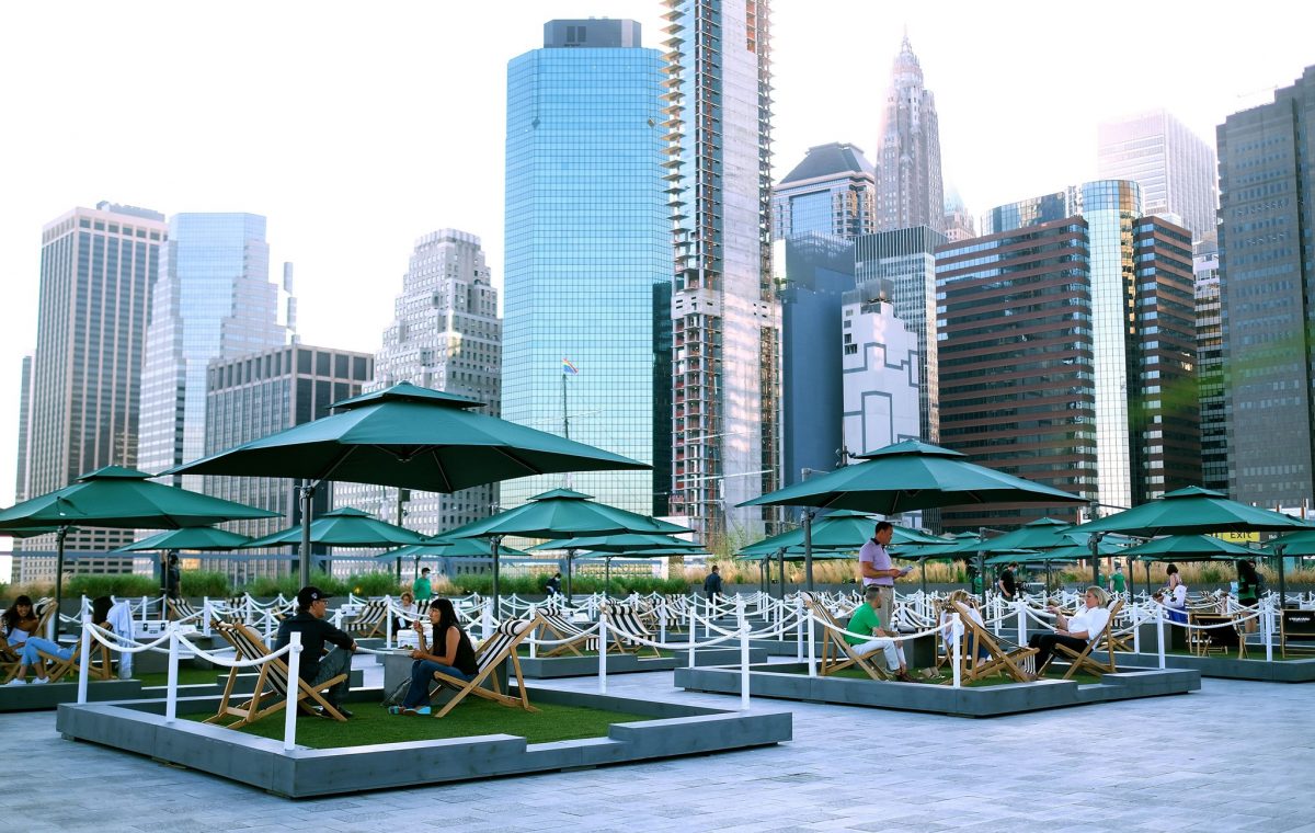 Nightlife Bars Best NYC Rooftop Bars The Greens at Pier 17