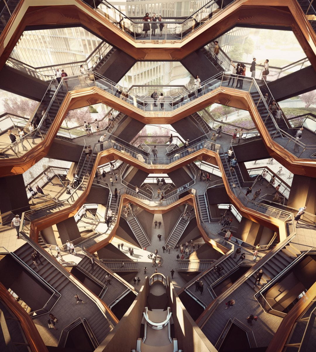 Shop Ladies and Gents Hudson Yards Interior View of the Vessel Courtesy of Forbes Massie Heatherwick Studio