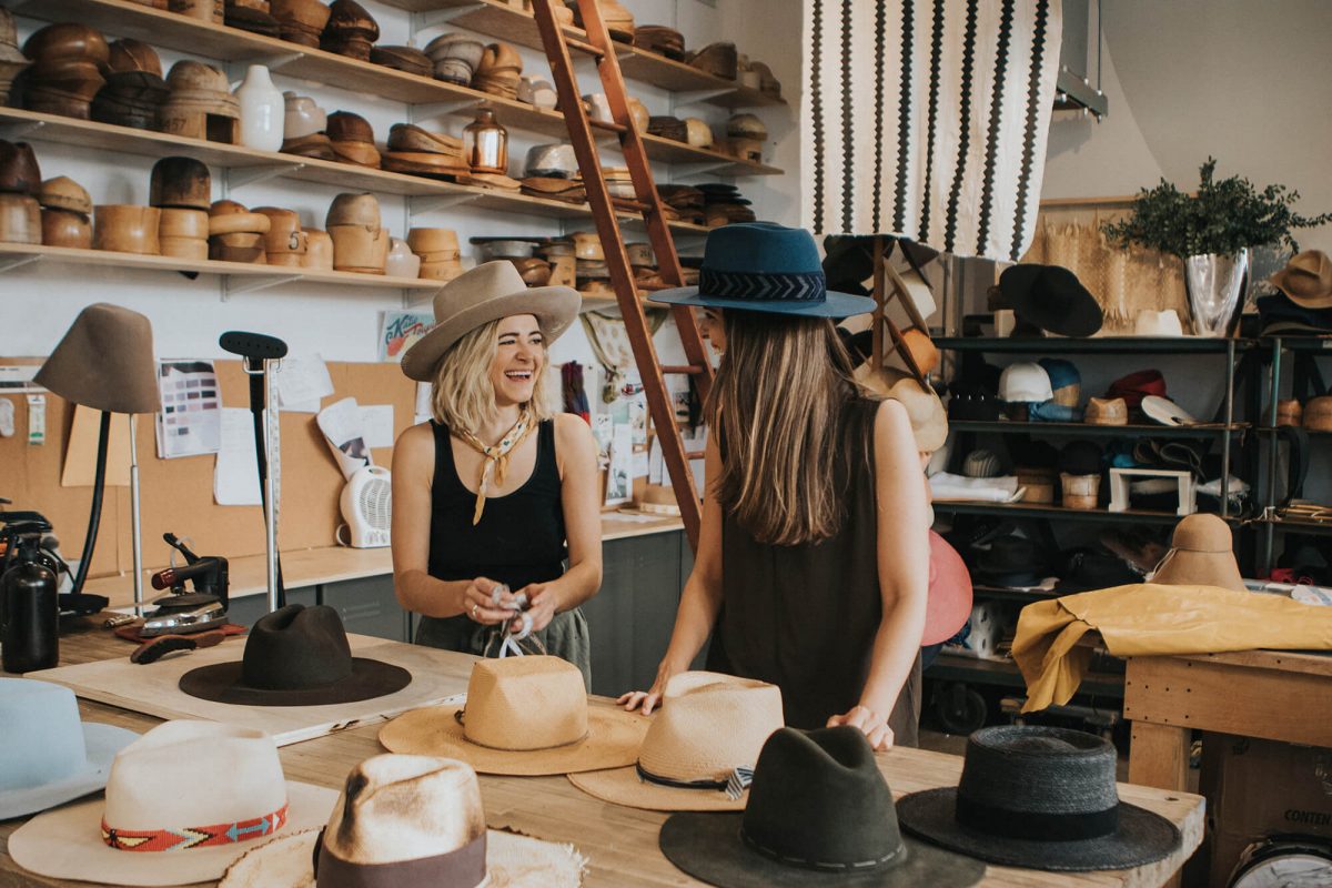Shop Ladies Look Chic In NYC Teressa Foglia Hats Fernanda Paronetto