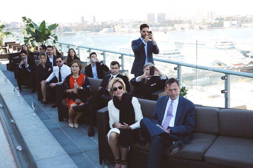 Shop NYC Wedding Fernanda Camoes Press Lounge During Ceremony