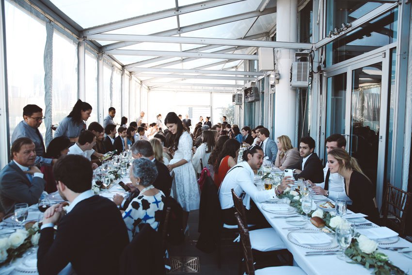 Shop NYC Wedding Fernanda Camoes Press Lounge Long Tables