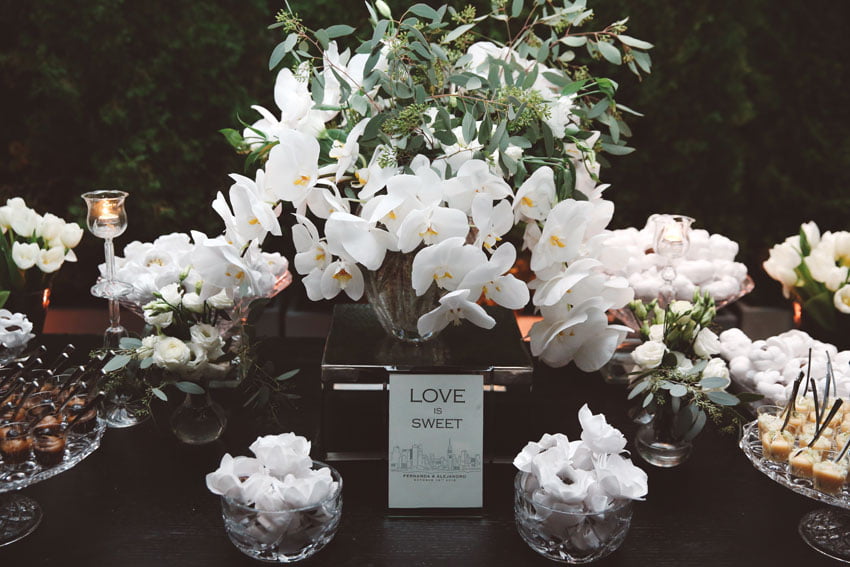 Shop NYC Wedding Fernanda Camoes Press Lounge Table of Sweets