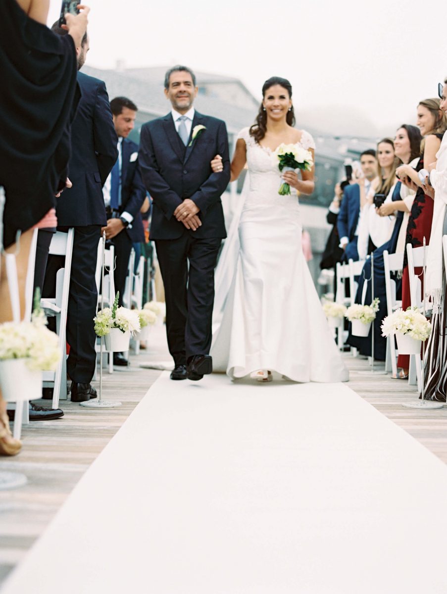 Shop NYC Wedding Kamila Almeida Gurneys Montauk Walking Down the Isle