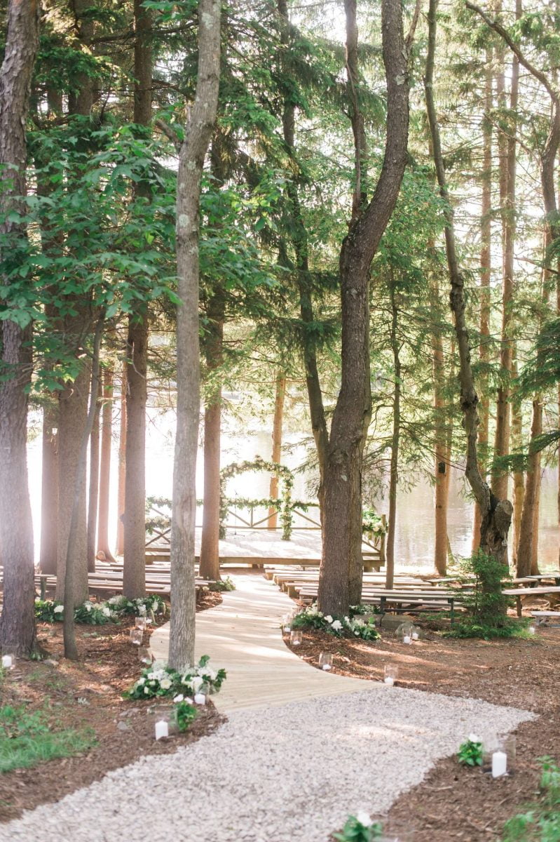Shop Upstate NY Wedding Stephanie Karvellas Ceremony Path