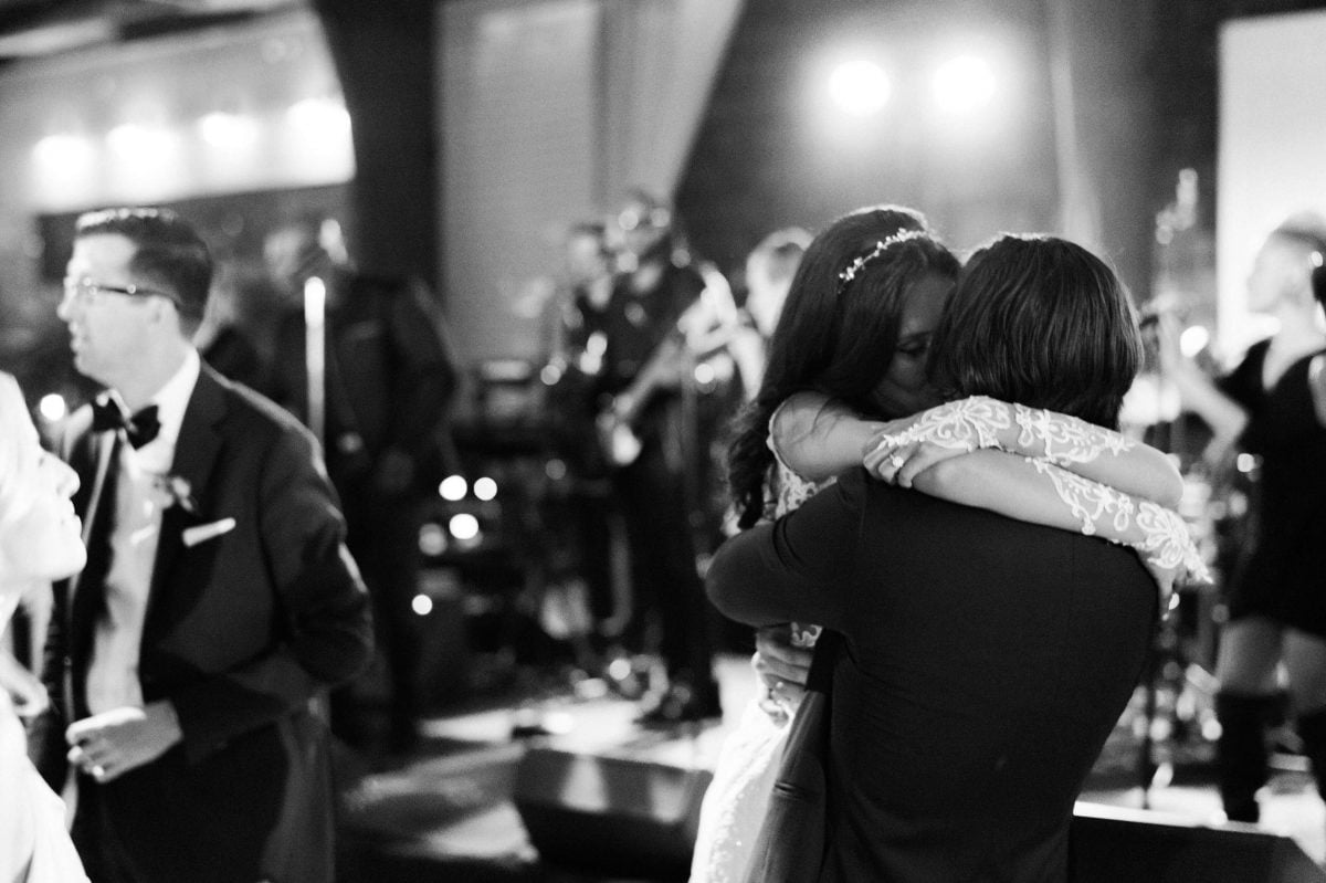 Shop Upstate NY Wedding Stephanie Karvellas Reception Kiss