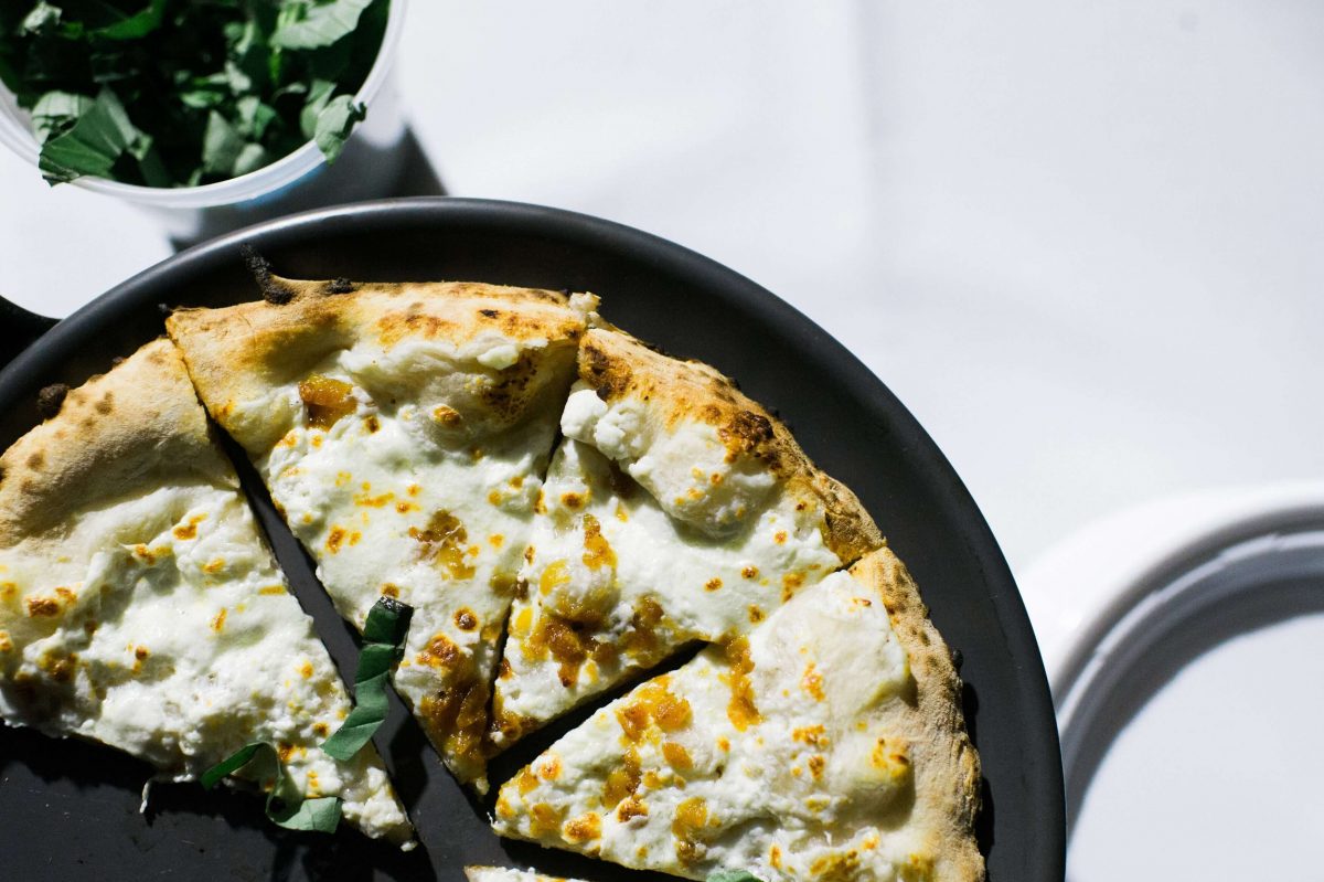 Shop Upstate NY Wedding Stephanie Karvellas Reception Pizza