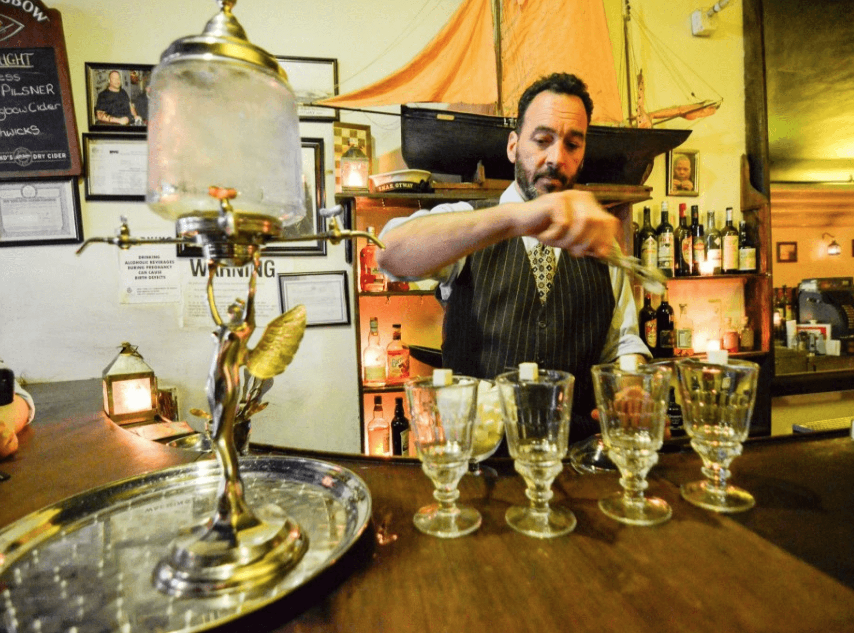 BTSNYC Experiences On Going Urban Adventures New York Craft Cocktail Tour Serving