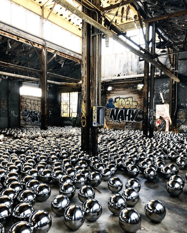 Yayoi Kusama Narcissus Garden Fort Tilden Rockaways Credit Rachel Hoat