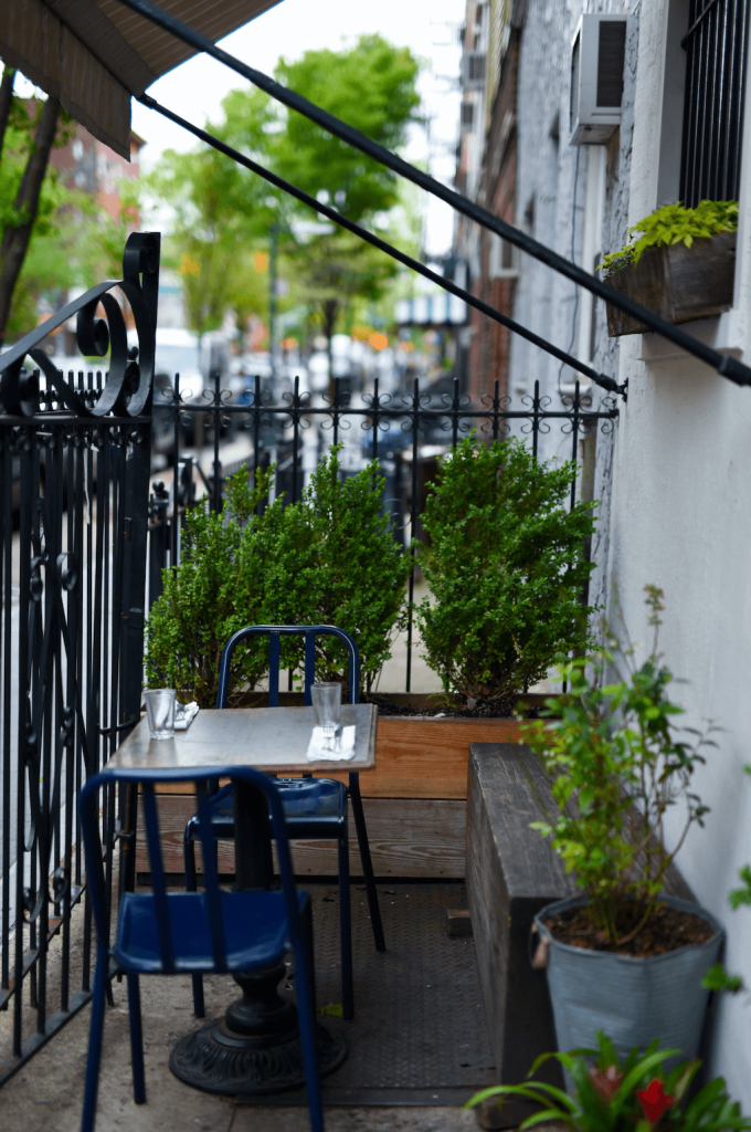 Dining The Bedford on Bedford Restaurant Corner Outdoor Table