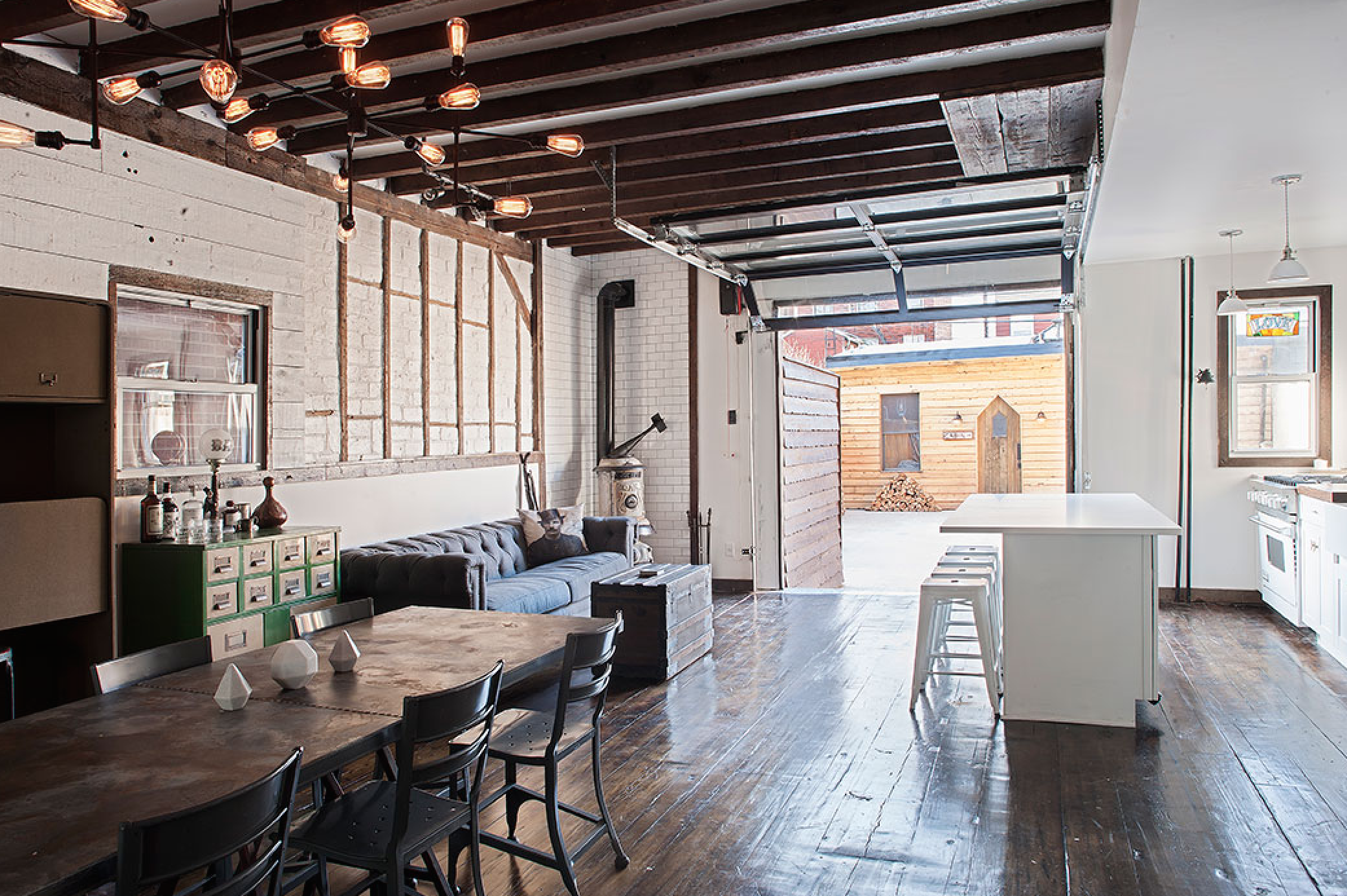 Urban Cowboy B&B Living Room and Kitchen