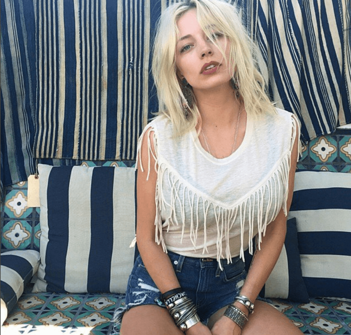 Shop Ladies and Gents Blue and Cream Blond Beauty