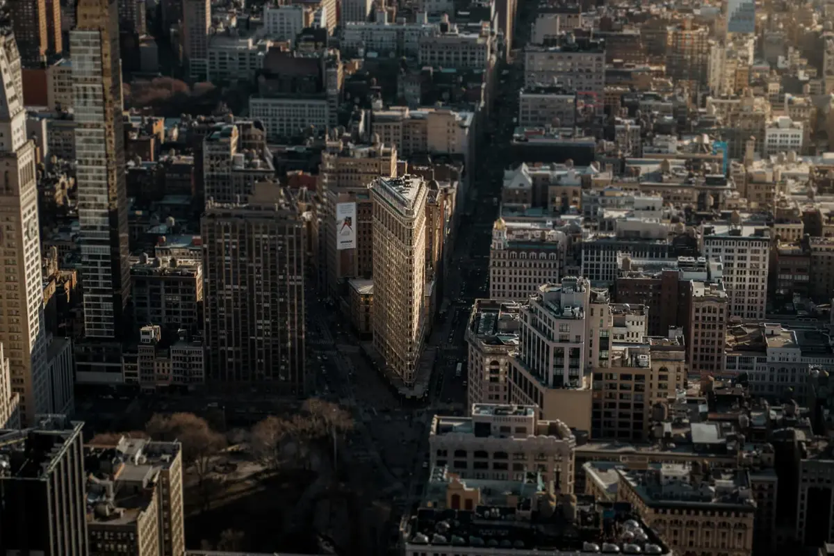 Midtown Manhattan and the Flatiron Building seen from above
