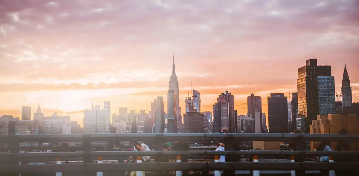 sunrise New York City - Manhattan skyline